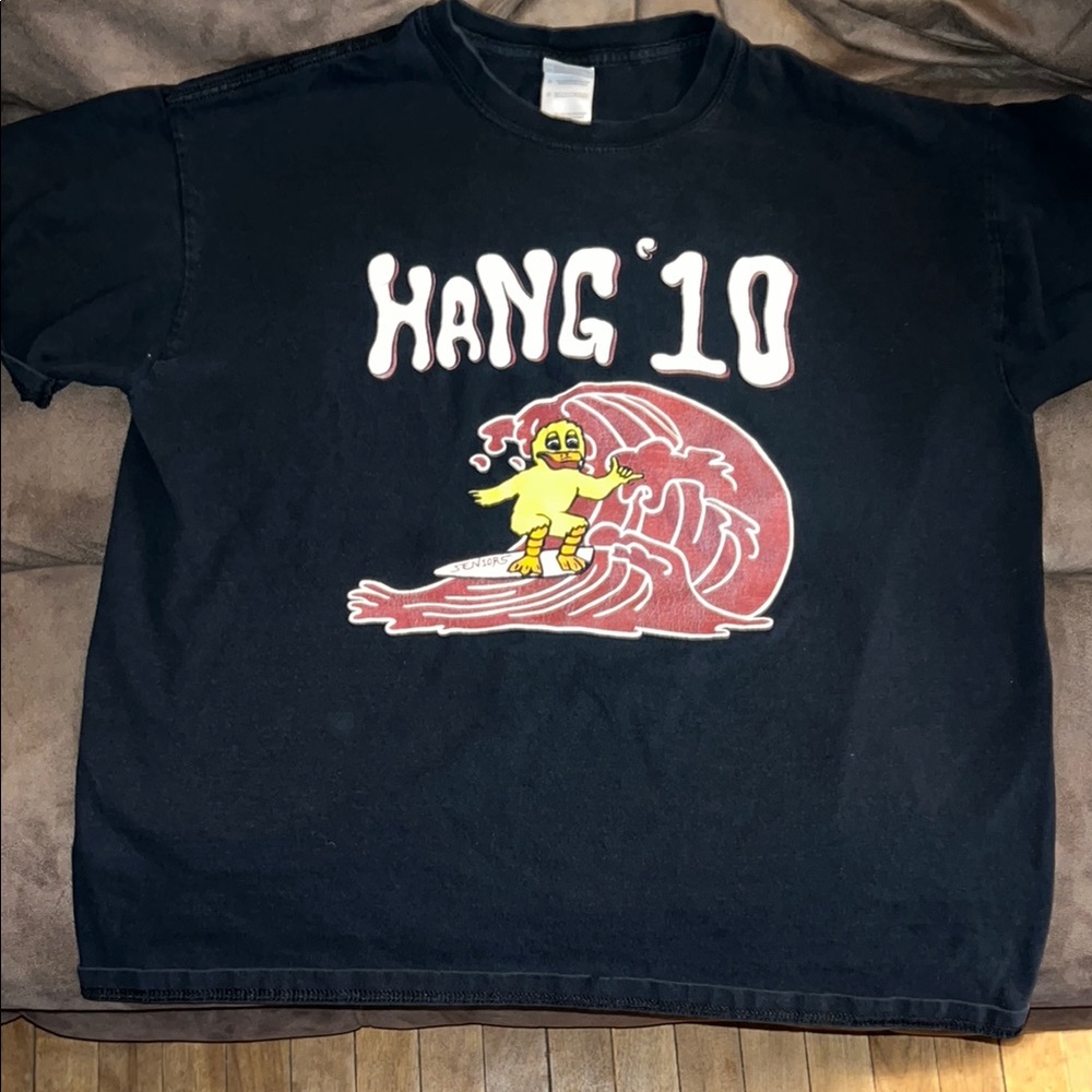 Black Hang 10 Graphic T-Shirt